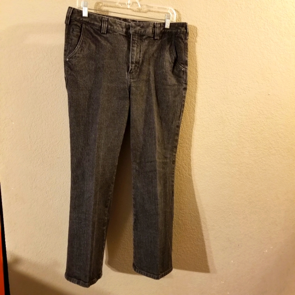 Deluth Trading Co Womens Black Jean's Size 12 x 29 High Waisted Mom Jeans